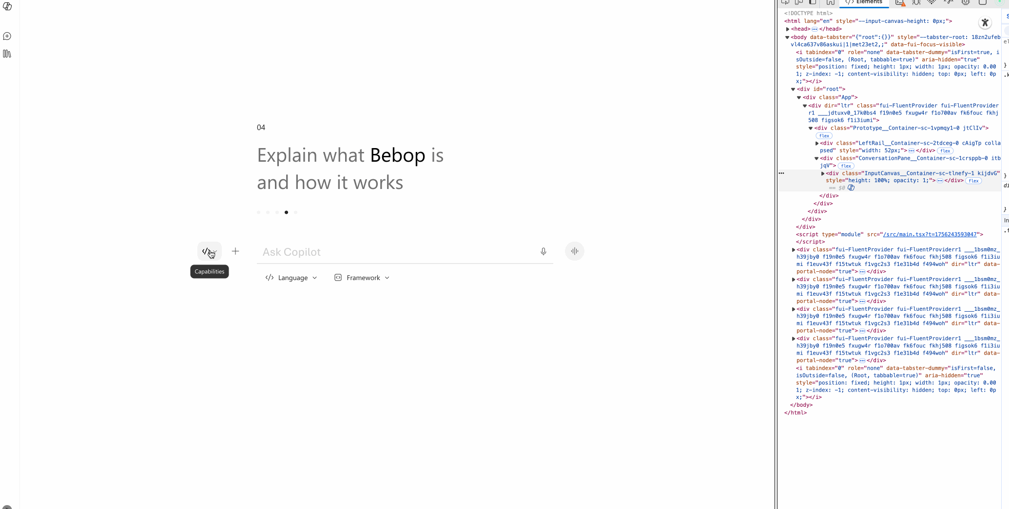 Bebop refiners interaction