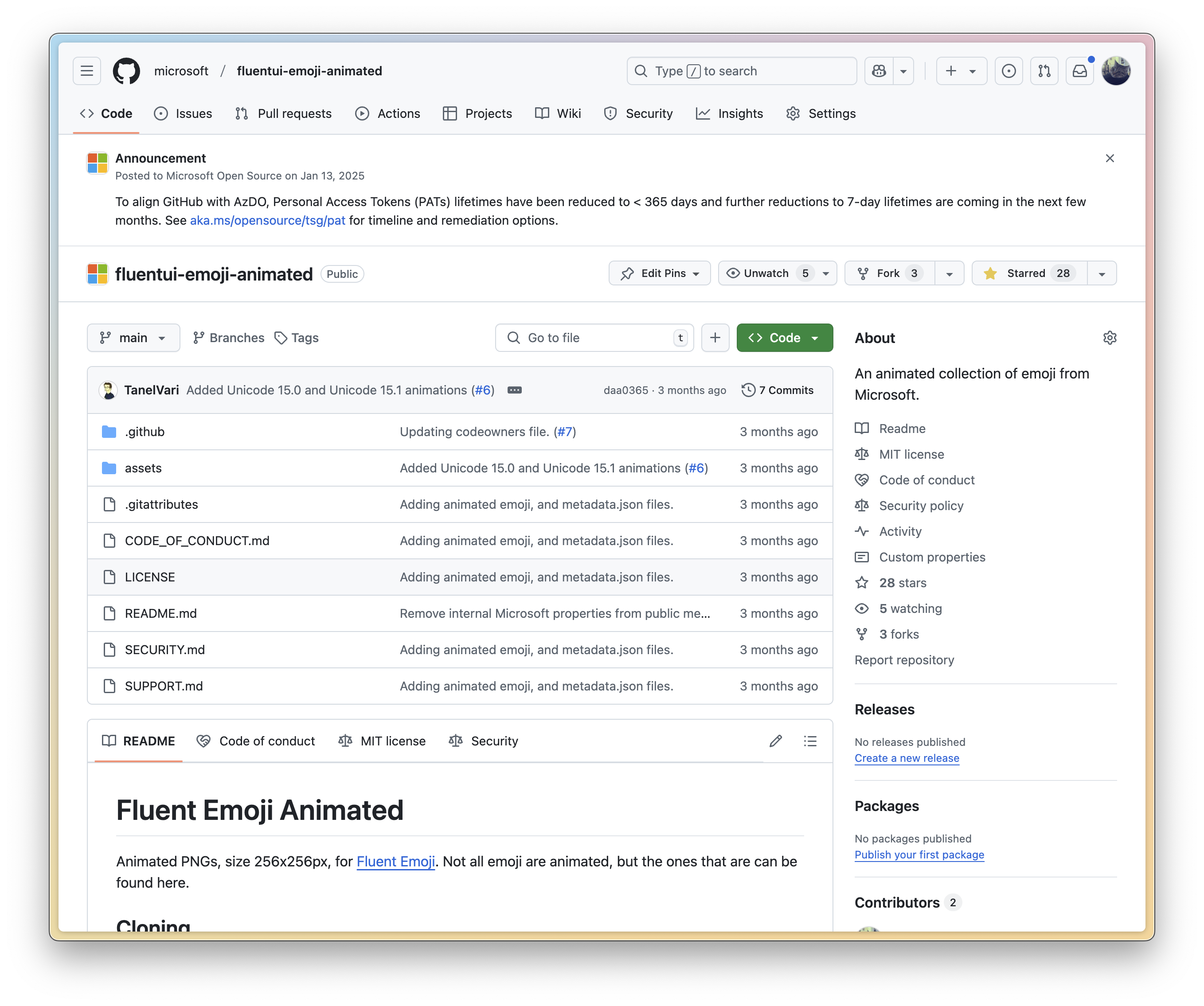 Fluent UI animated emoji repo