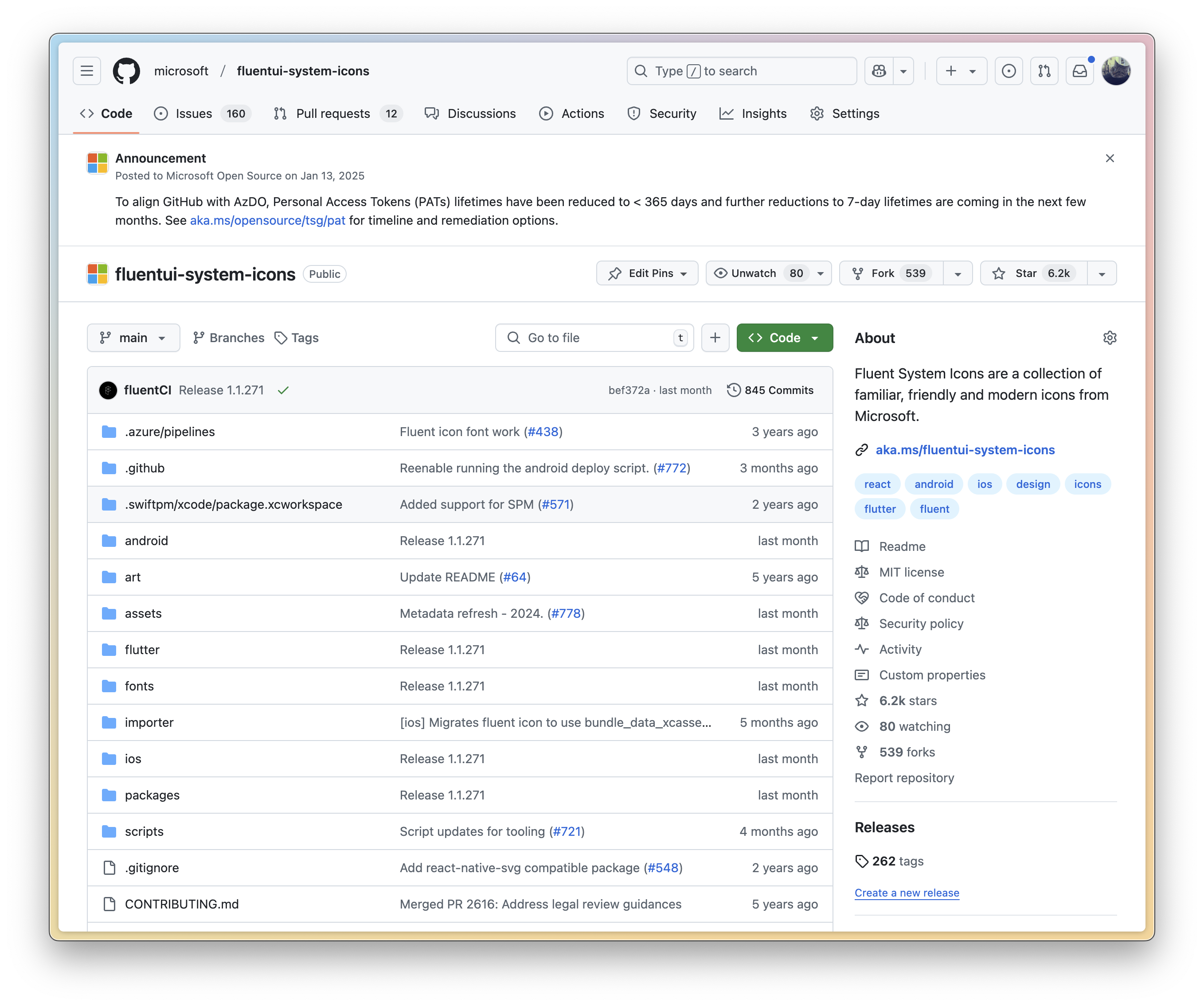 Fluent UI system icons repo