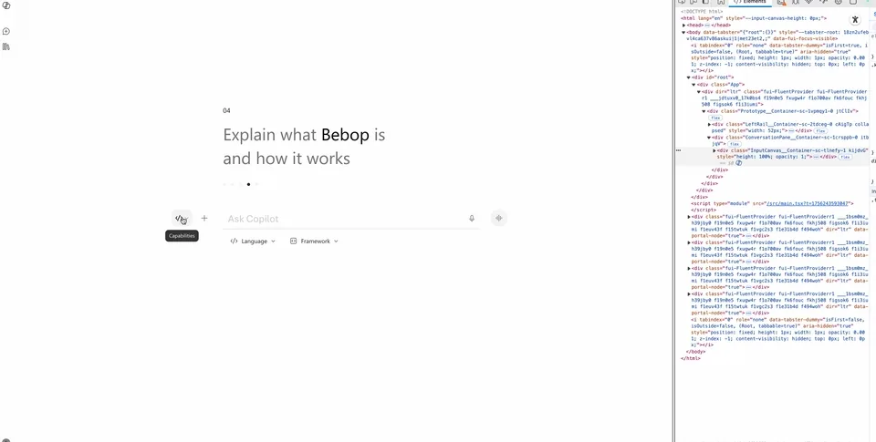 Bebop refiners interaction