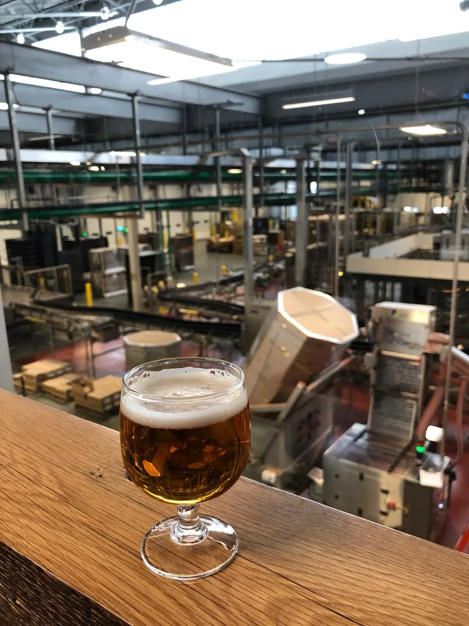Equipment inside the New Belgium brewery