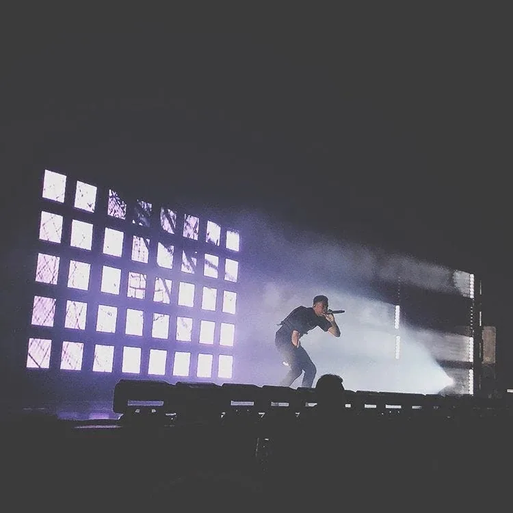 Vince Staples performing onstage at Infinite Energy Stadium