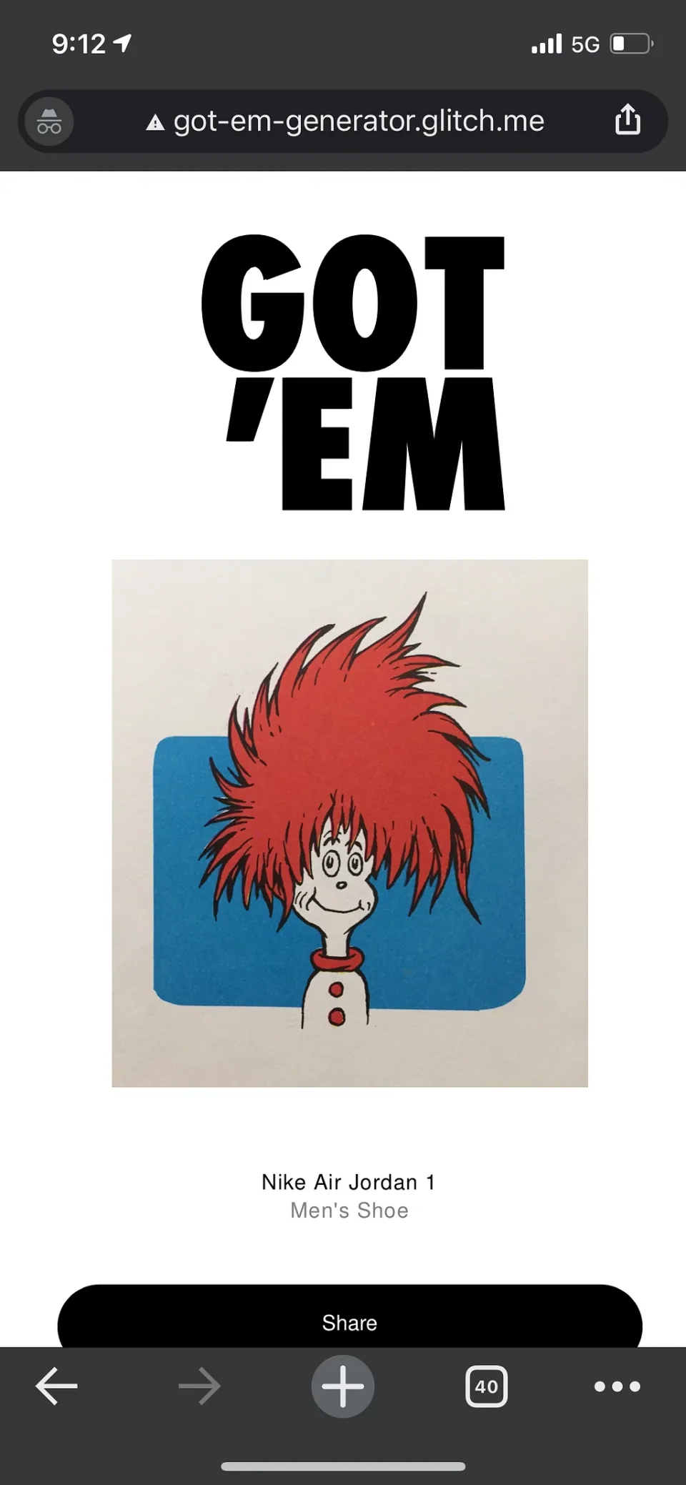 An illustrated red-haired character