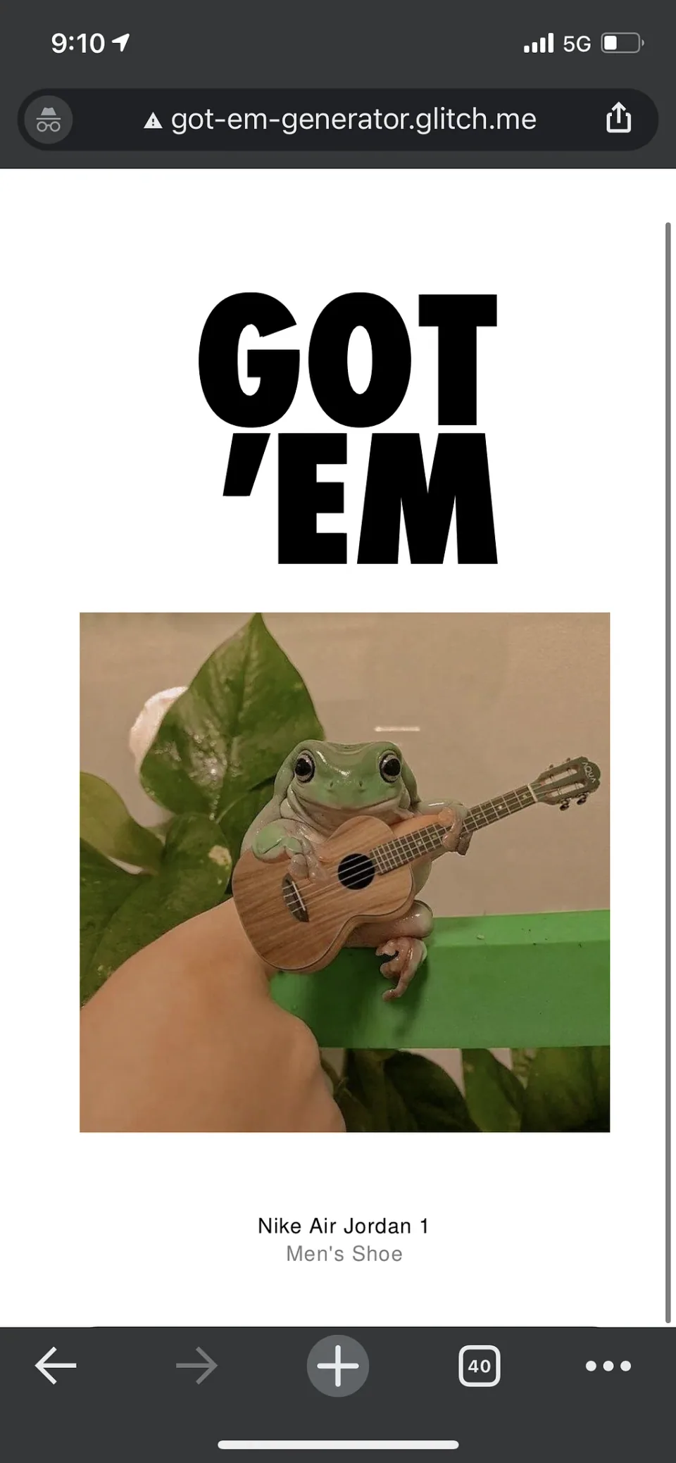 An illustration of a frog playing a ukulele